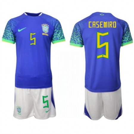 Brazilië Casemiro 5 Kind Uittenue WK voetbal 2022